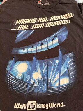 Disney Men’s Black "Mr. Tom Morrow" Graphic Tee